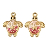 304 Stainless Steel Enamel Pendants STAS-K309-01G-02-1