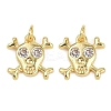 Brass Micro Pave Clear Cubic Zirconia Pendants KK-L231-10G-1