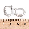 Rack Plating Brass Cubic Zirconia Hoop Earring Findings KK-S374-04P-01-3