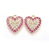 Brass Micro Pave Cubic Zirconia Pendants KK-I648-08-2