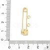 Brass Micro Pave Cubic Zirconia Brooch Findings KK-H203-10G-3