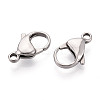 304 Stainless Steel Lobster Claw Clasps X-STAS-T065-17mm-34P-2