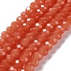 Baking Paint Imitation Jade Glass Bead Strands DGLA-A034-J8MM-A12-1