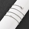Brass Rolo Chains Necklaces for Women NJEW-D302-22P-3