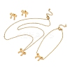 Bowknot PVD Vacuum Plating 304 Stainless Steel 
Stud Earrings & Necklaces & Bracelets Sets SJEW-Q001-02G-2