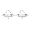 Non-Tarnish 304 Stainless Steel Bat Hoop Earrings for Women LS-EJEW-R156-07P-5