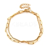 304 Stainless Steel Multi-Strand Chain Bracelets LS-BJEW-G711-03A-G-1