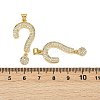 Brass Micro Pave Cubic Zirconia Pendants KK-S526-21G-B-3