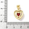 Brass Micro Pave Cubic Zirconia Pendants KK-L239-065G-4