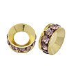 Brass Rhinestone Spacer Beads RB-A020-9mm-10G-1