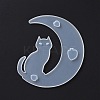 DIY Animal on the Crescent Moon Big Pendant Silicone Molds DIY-F125-03-3