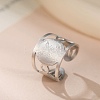 304 Stainless Steel Cuff Open Rings RJEW-S628-11P-1