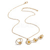 Daisy Alloy Enamel Pendant Necklaces & Earrings & Rings Sets FS-WG99D8E-01-5