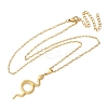 304 Stainless Steel Snake Pendant Necklaces for Women Men NJEW-Z063-03G-03-2