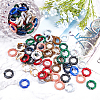   300g 10 Colors Acrylic Linking Rings OACR-PH0001-51-5