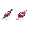 304 Stainless Steel Enamel Connector Charms STAS-N092-179B-2