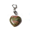 Natural Unakite Pendant Decorations PALLOY-PH01402-07-1