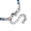 Polyester Cord Braided Bracelet Makings MAK-Z003-01P-19-3
