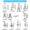 Alloy Dancer Charm Pendants PALLOY-SC0002-64AS-2