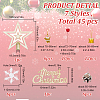 BENECREAT 7 Styles Merry Christmas Plastic Pendants Decoration Set HJEW-BC0001-45-2