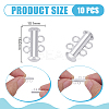 10Pcs Tube Brass Slide Lock Clasps KK-PH0014-45P-2