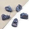 Electroplated Natural Druzy Agate Beads Strands G-N0259-07-4