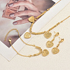 Sweet Brass Heart Pendant Necklace & Earrings & Bracelet Sets for Women CR5368-1