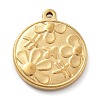 304 Stainless Steel Pendants STAS-I327-07G-1