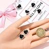 6Pcs Eco-Friendly Alloy Glass Heart Links connector Charms GLAA-YW0005-10-3