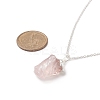 Natural Rose Quartz Geometry Pendant Necklace NJEW-JN04239-04-2