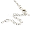 Valentine's Day Acrylic Pendant Necklace with Zinc Alloy Chains LS-NJEW-D049-01A-P-3