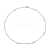 Non-Tarnish 304 Stainless Steel Rectangle Link Chain Necklace LS-NJEW-K249-05P-1