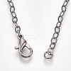 Brass Cable Chain Necklace Making MAK-T006-05B-3