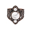 Natural Howlite Retro Finger Rings RJEW-B067-01R-20-2