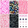 5 Styels Transparent Flat Back Resin Rhinestone Cabochons & Opaque Resin Decoden Cabochons FIND-TA0005-52-2