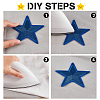 43Pcs 14 Style Star Computerized Embroidery Cloth Iron on/Sew on Patches DIY-PH0021-13-4