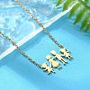 304 Stainless Steel Family Pendants Necklaces for Women NJEW-A045-11G-1