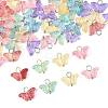 70Pcs 14 Colors Glass Pendants PALLOY-FS00052-2