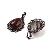 Natural Mahogany Obsidian Teardrop Pendants G-K363-01R-20-2