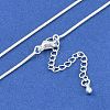 Brass Round Snake Chain Necklaces NJEW-U008-02S-2