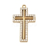 304 Stainless Steel Micro Pave Cubic Zirconia Pendants STAS-A132-04E-G-1