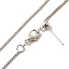 1.5mm Rack Plating Brass Box Chain Adjustable Slider Necklaces for Women Men MAK-L044-05P-2