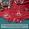 Brass Wine Glass Charm Rings KK-CD0001-05-13