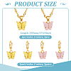 Light Gold Alloy Butterfly Jewelry Set SJEW-HY0001-16-2