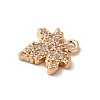 Brass Micro Pave Cubic Zirconia Charms KK-C062-046G-02-2