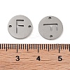 Non-Tarnish 201 Stainless Steel Hollow Flat Round Links FIND-R149-03F-P-3