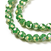 Faceted(32 Facets) Round Full Rainbow Plated Electroplate Glass Beads Strands EGLA-J130-FR14-2