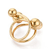 Adjustable 304 Stainless Steel Cuff Rings STAS-T066-80G-3