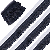 2 Yards 3 Layer Pleated Chiffon Lace Trim OCOR-GF0003-32-1
