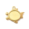 304 Stainless Steel Pendant Cabochon Settings STAS-E545-04B-G-1